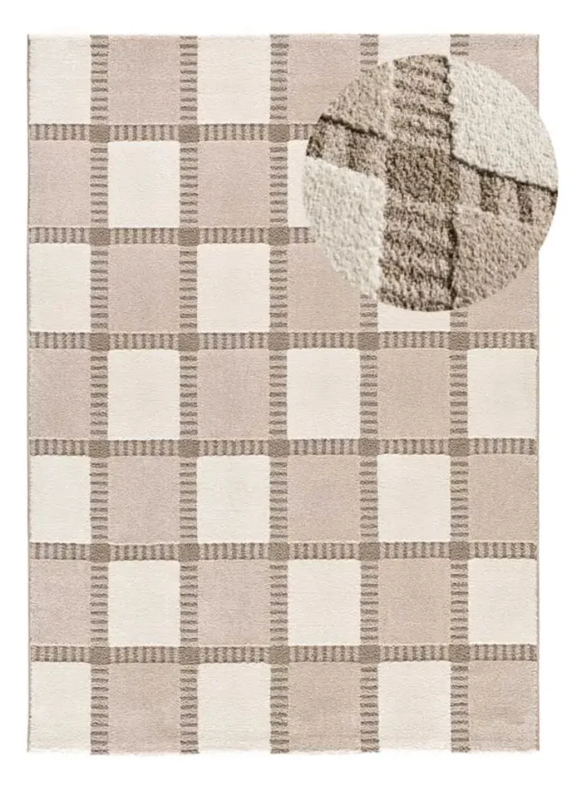 Alfombra geométrica Candela 2451 Crema