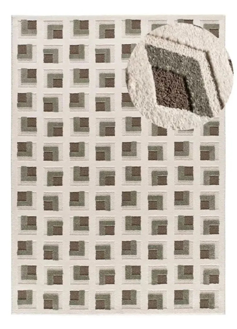 Alfombra geométrica Candela 2450 Marrón