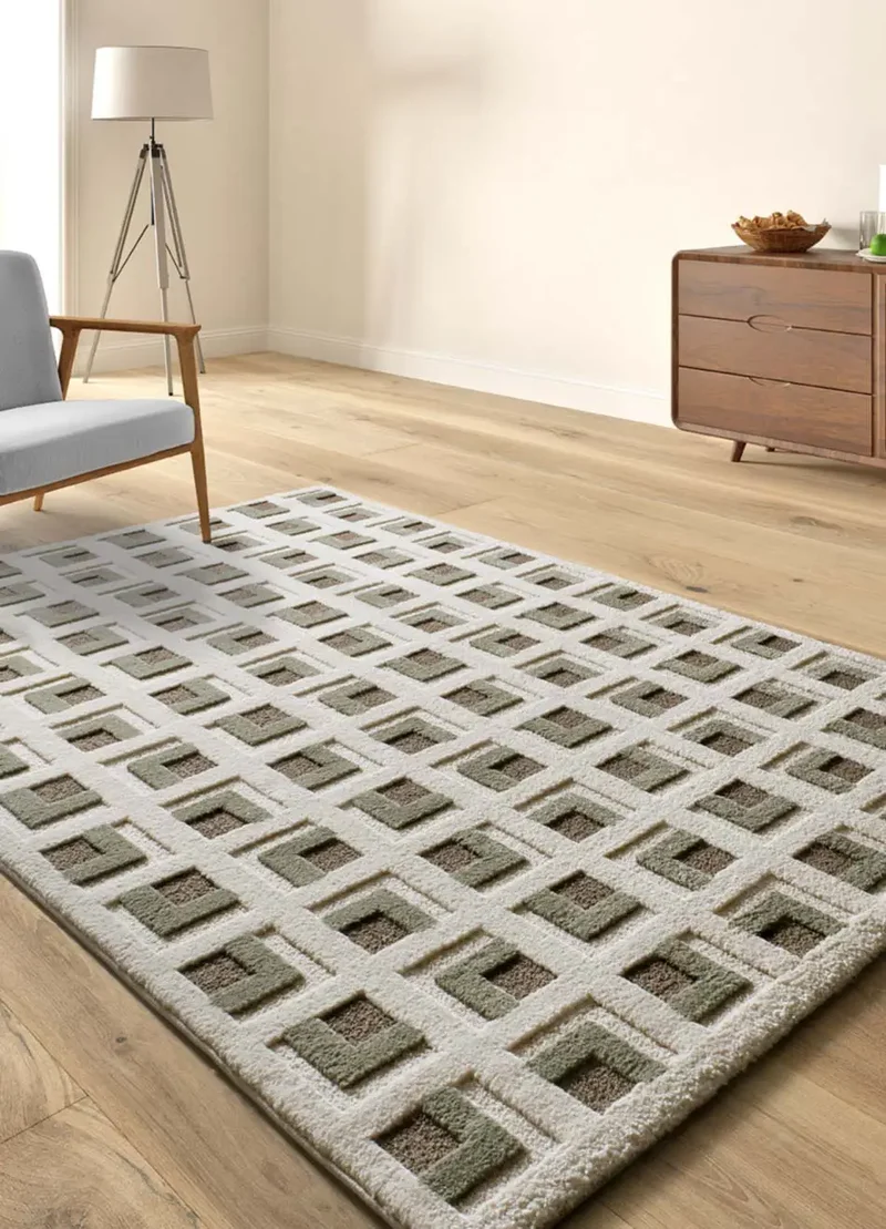 Alfombra geométrica Candela 2450 Marrón