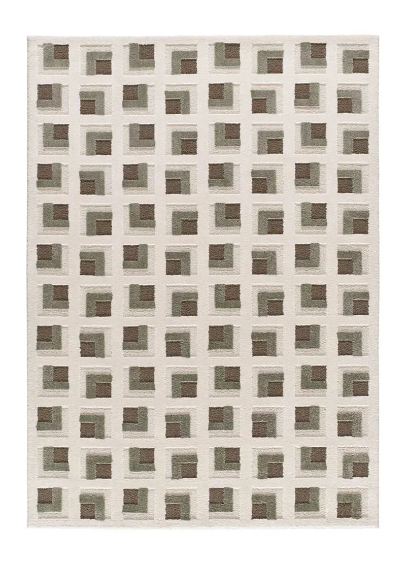 Alfombra geométrica Candela 2450 Marrón