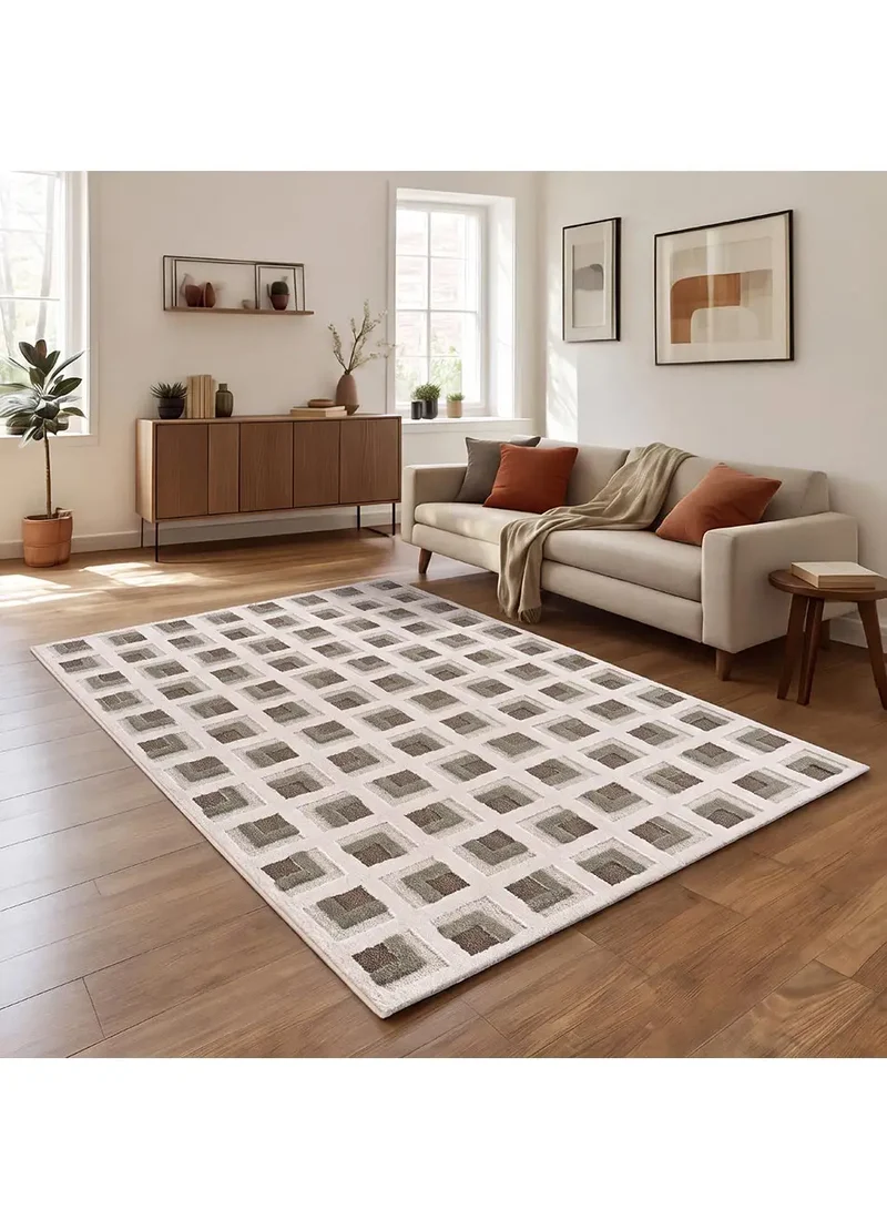 Alfombra geométrica Candela 2450 Marrón