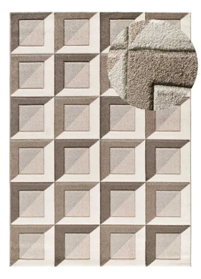 Alfombra geométrica Badet Marrón 40504