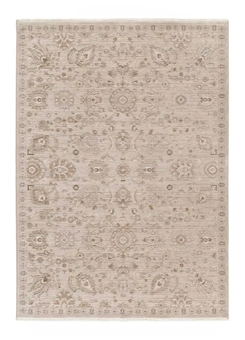Alfombra vintage con flecos Ona 52081 Beige