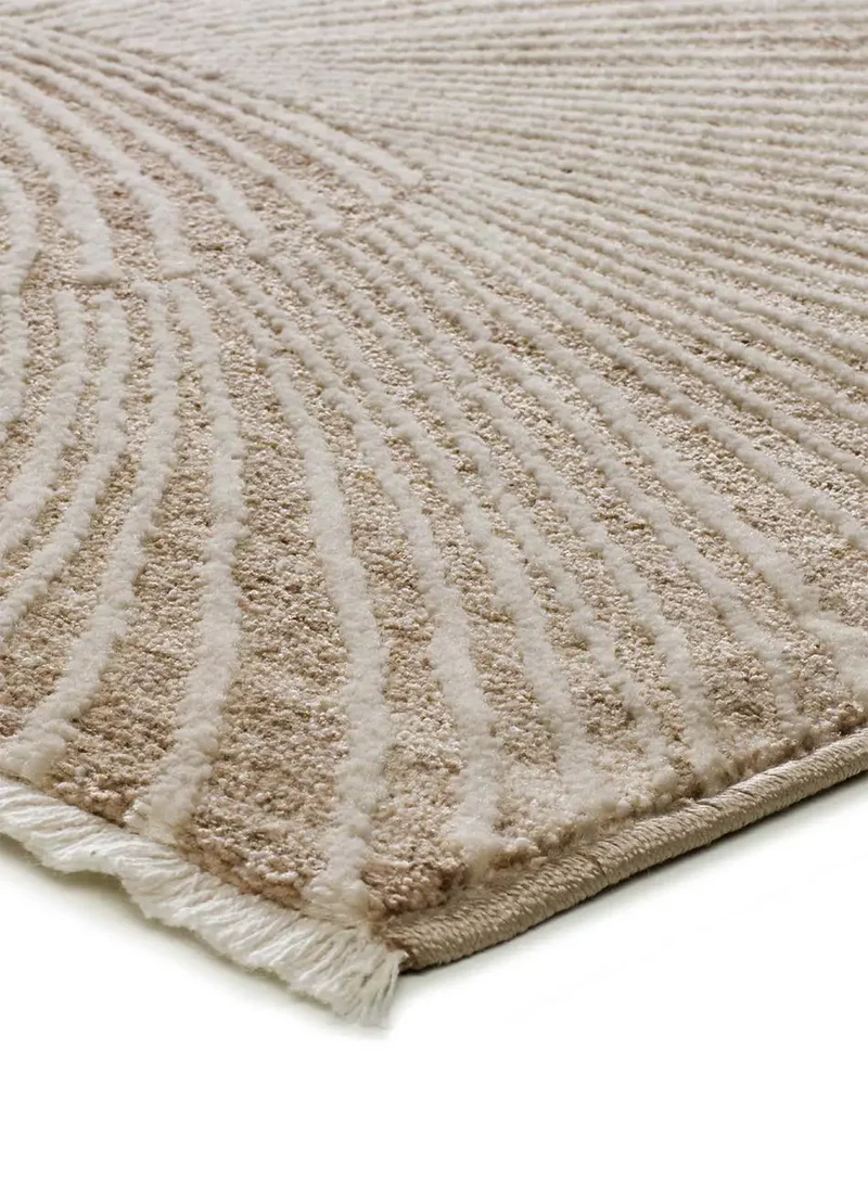 Alfombra geométrica con flecos Ona 52100 Beige