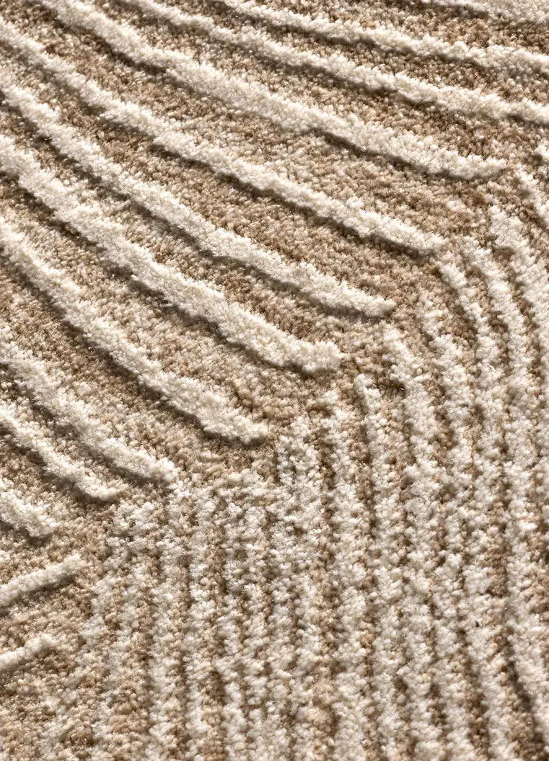 Alfombra geométrica con flecos Ona 52100 Beige