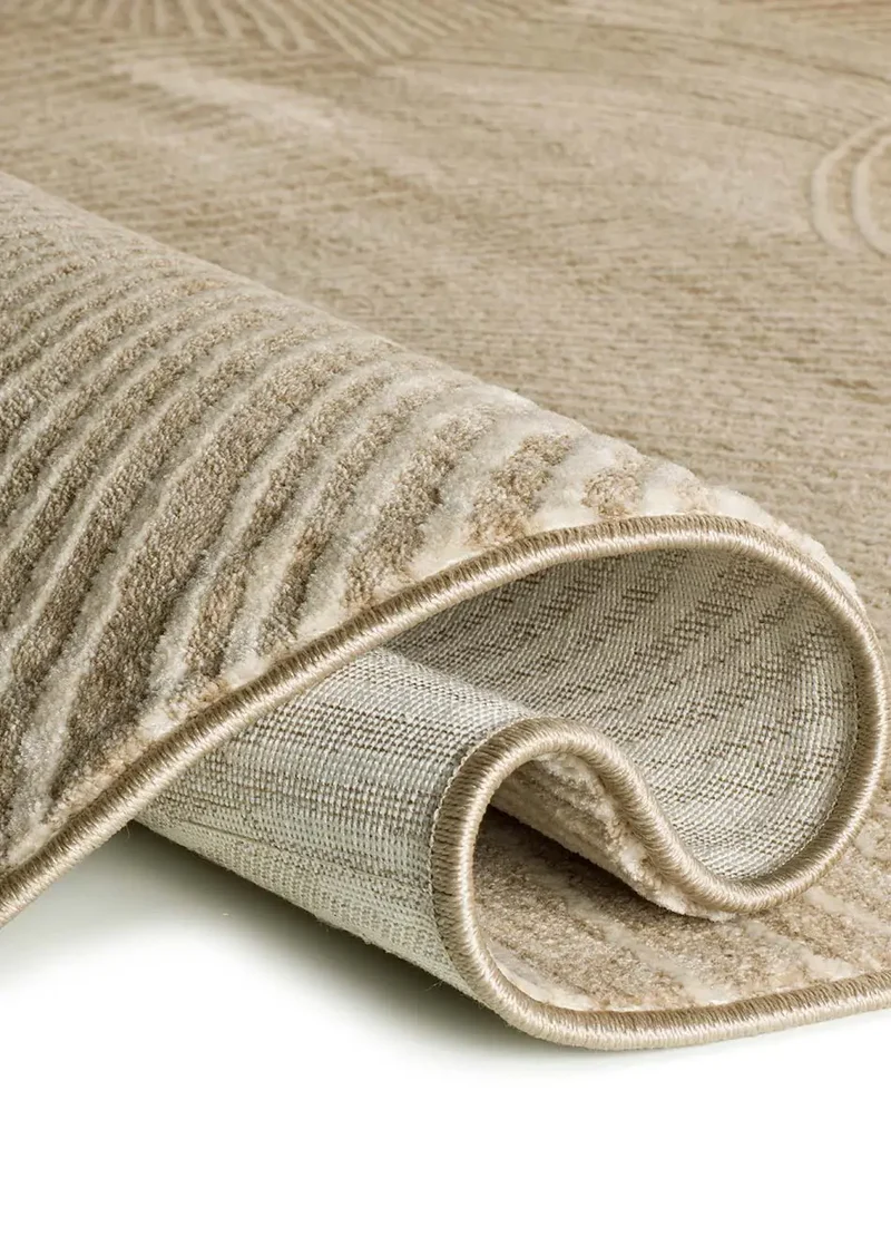 Alfombra geométrica con flecos Ona 52100 Beige