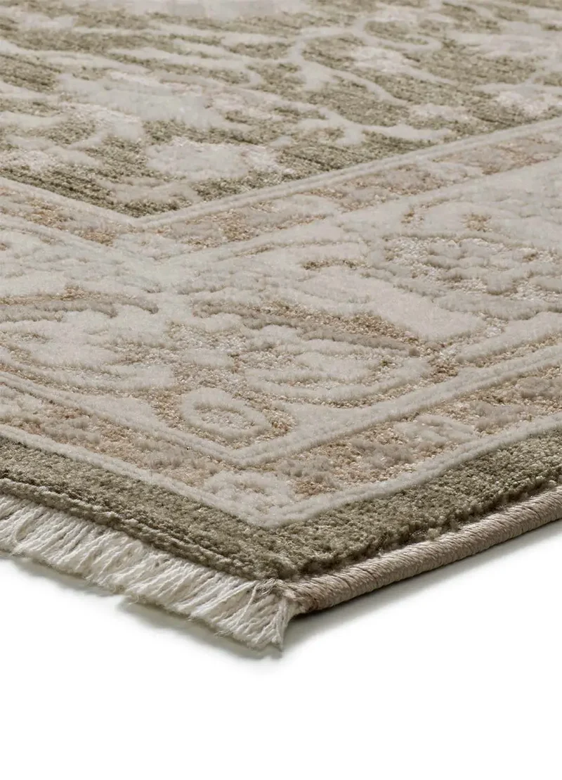 Alfombra vintage con flecos Ona 52095 Verde