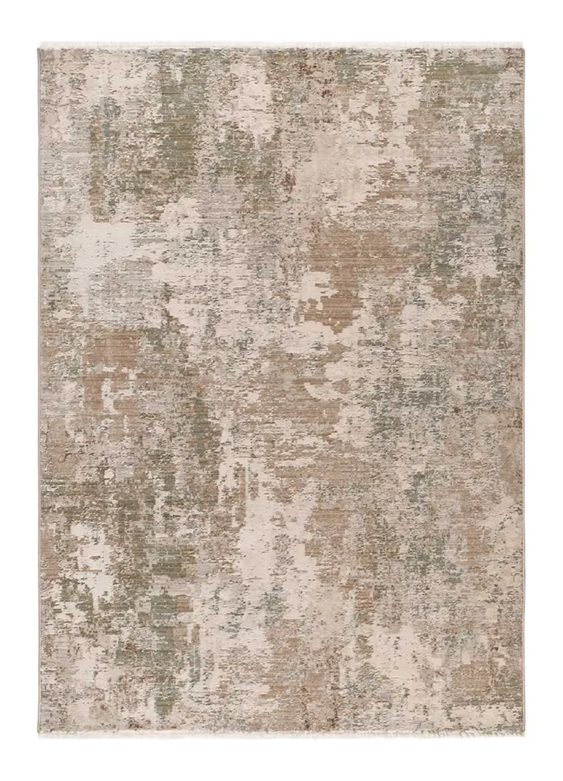Alfombra abstracta con flecos Ona 52093 Verde