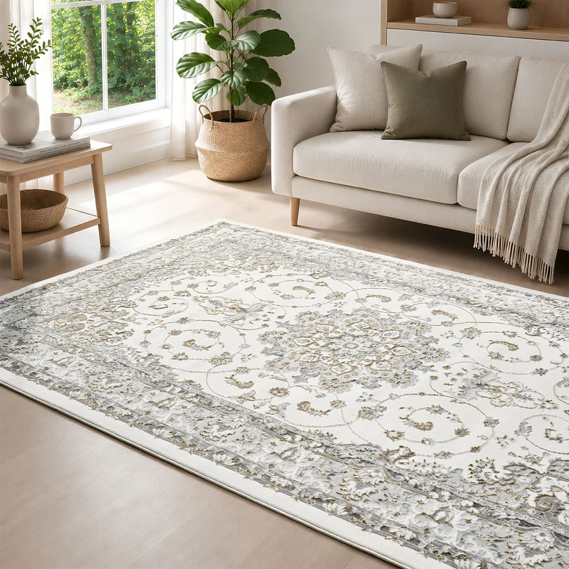 Orientteppich Kurzflor Moderner Teppich mit Ornament-Muster – Pflegeleicht & Robust