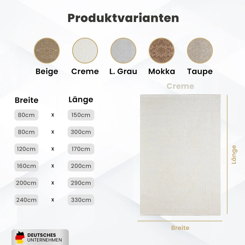 Teppich Kurzflor Modern 3D Muster Hoch-Tief-Struktur Wohnzimmer&Schlafzimmer