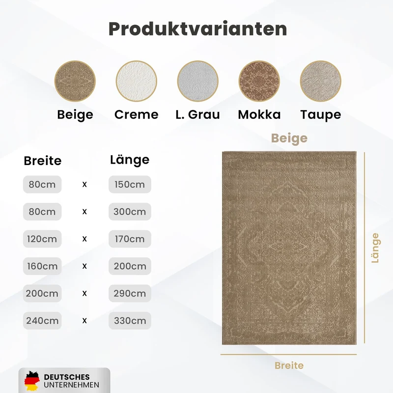Teppich Kurzflor Modern 3D Muster Hoch-Tief-Struktur Wohnzimmer&Schlafzimmer
