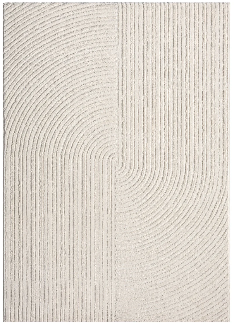 Teppich Kurzflor Modern 3D Muster Hoch-Tief-Struktur Wohnzimmer&Schlafzimmer
