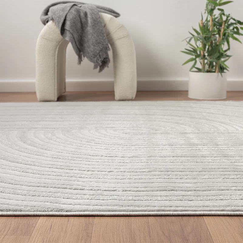 Teppich Kurzflor Modern 3D Muster Hoch-Tief-Struktur Wohnzimmer&Schlafzimmer