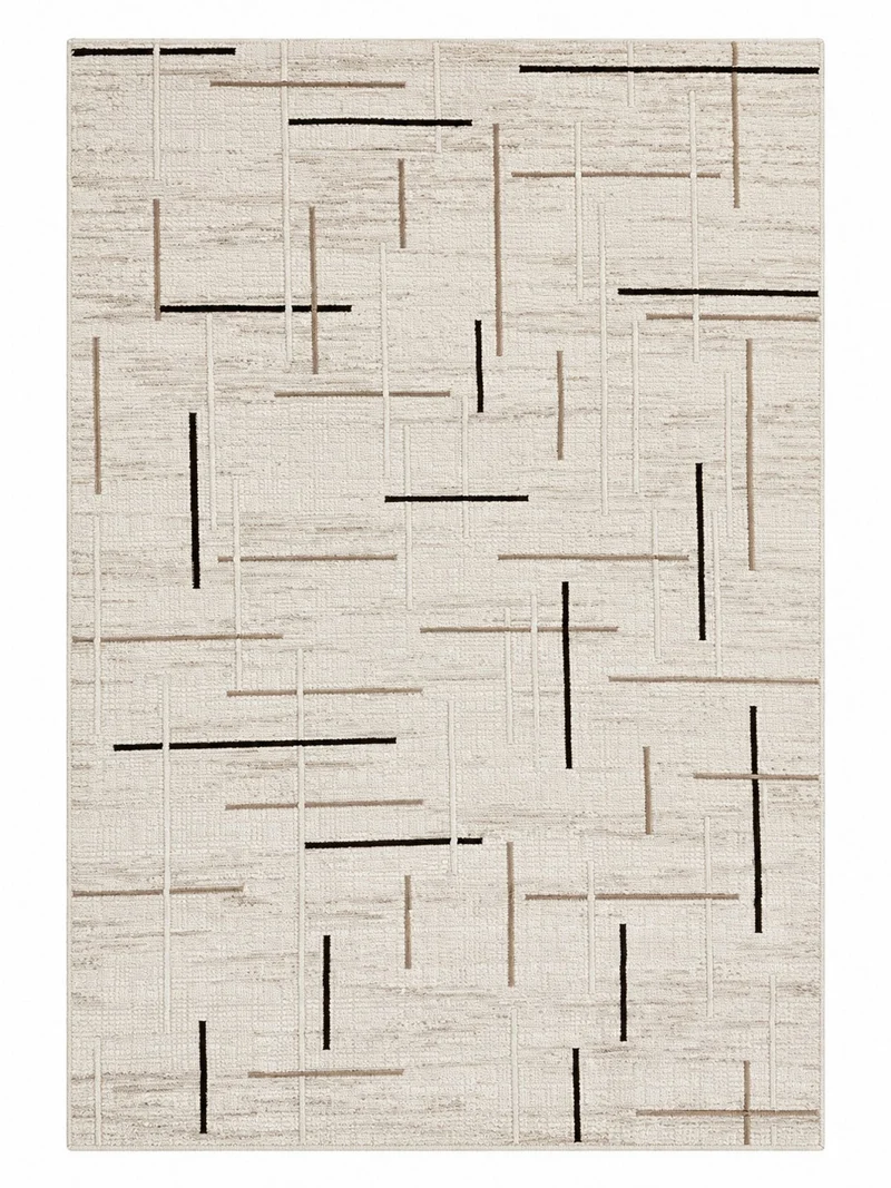 Kurzflor Teppich Boho 3D Hoch-Tief-Effekt – Teppich Wohnzimmer & Schlafzimmer