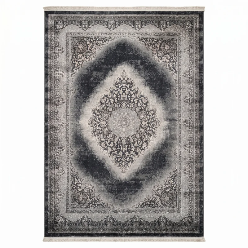 Teppich Kurzflor Moderner Teppich mit Ornament-Muster – Pflegeleicht & Robust – Für Fußbodenheizung geeignet