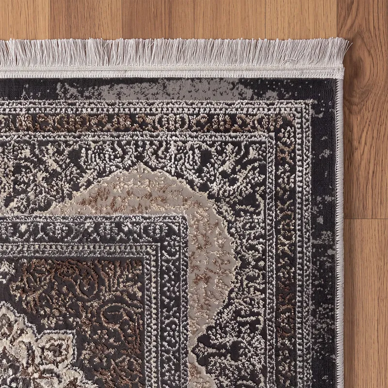 Teppich Kurzflor Moderner Teppich mit Ornament-Muster – Pflegeleicht & Robust – Für Fußbodenheizung geeignet