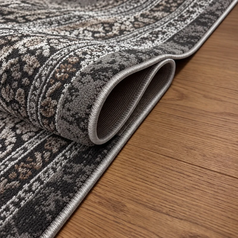 Teppich Kurzflor Moderner Teppich mit Ornament-Muster – Pflegeleicht & Robust – Für Fußbodenheizung geeignet