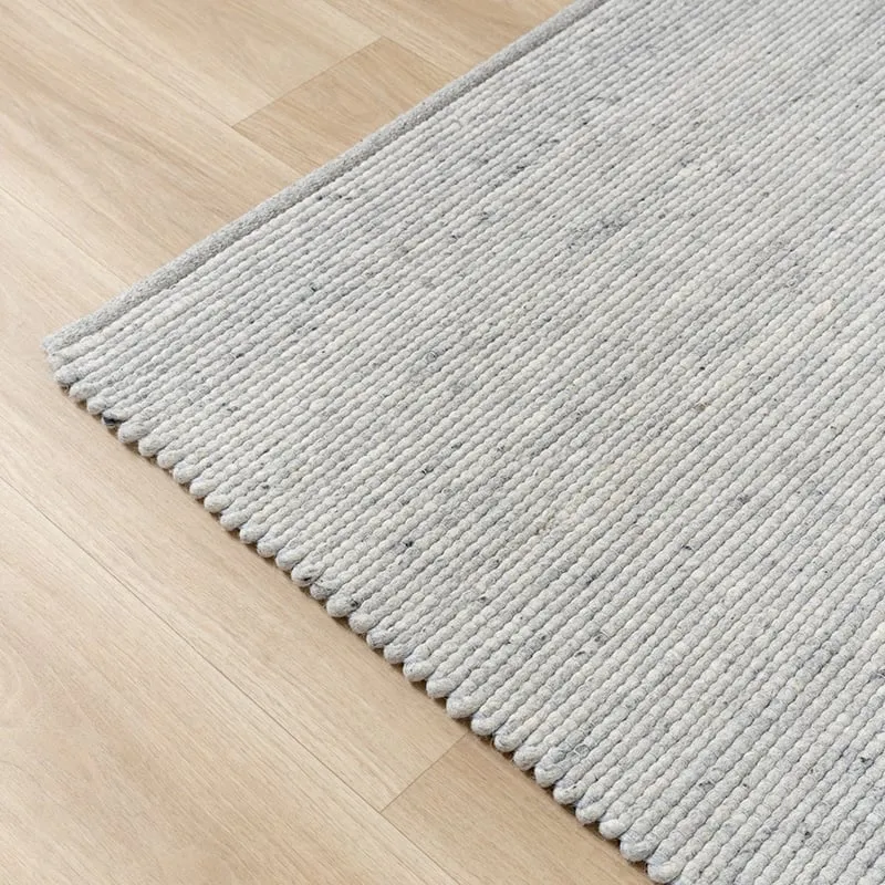 Wollteppich - Wise Grau Weiß 609