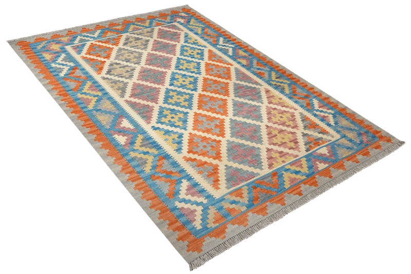 Kelim Gashgai · Handgewebt – Beige, 178x130 cm