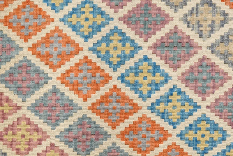 Kelim Gashgai · Handgewebt – Beige, 178x130 cm