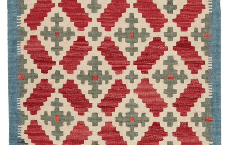 Kelim Gashgai · Handgewebt – Beige, 192x83 cm
