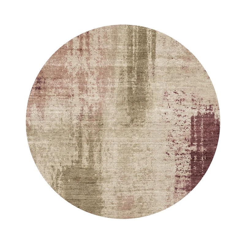 Runder abstrakter Teppich - Rusty Multicolour