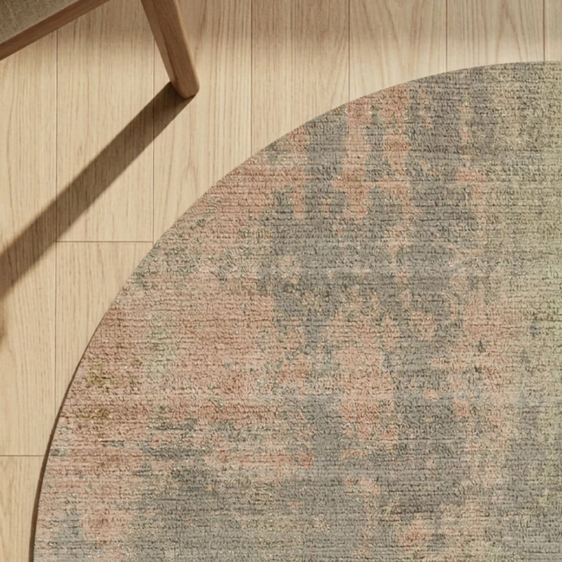 Runder abstrakter Teppich - Rusty Pastel