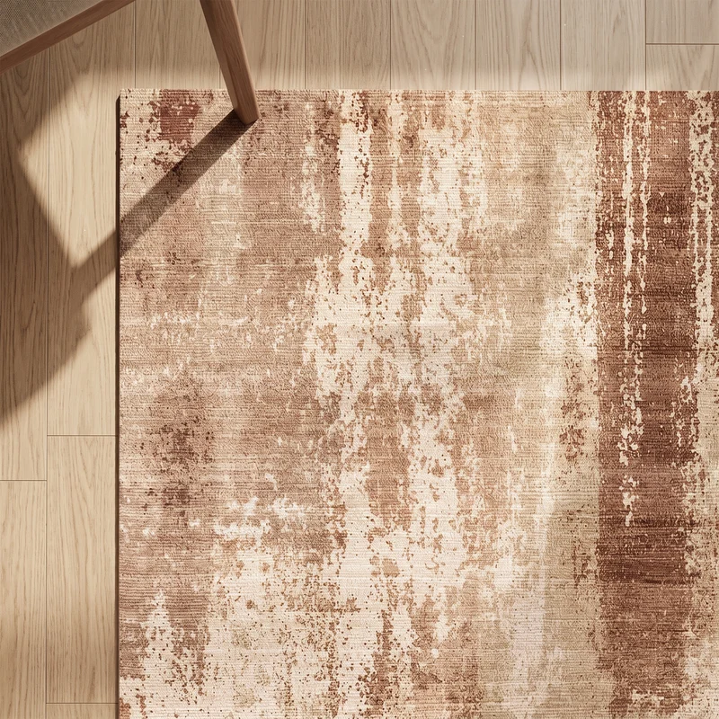Abstrakter Teppich - Rusty Brown