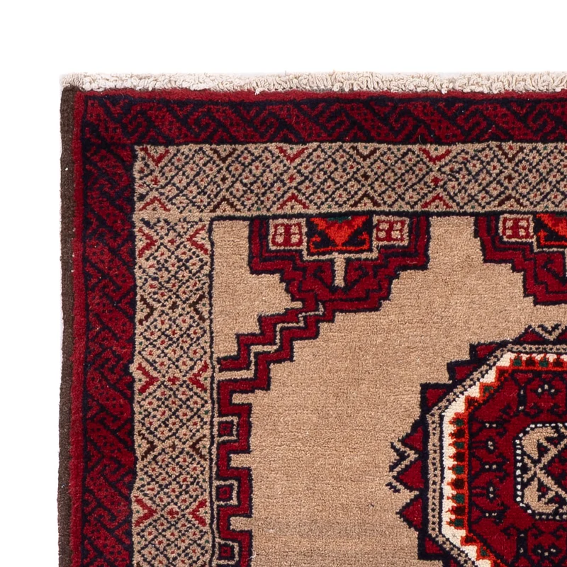 Belutsch Teppich 130x177cm - Perserteppich - hellbraun