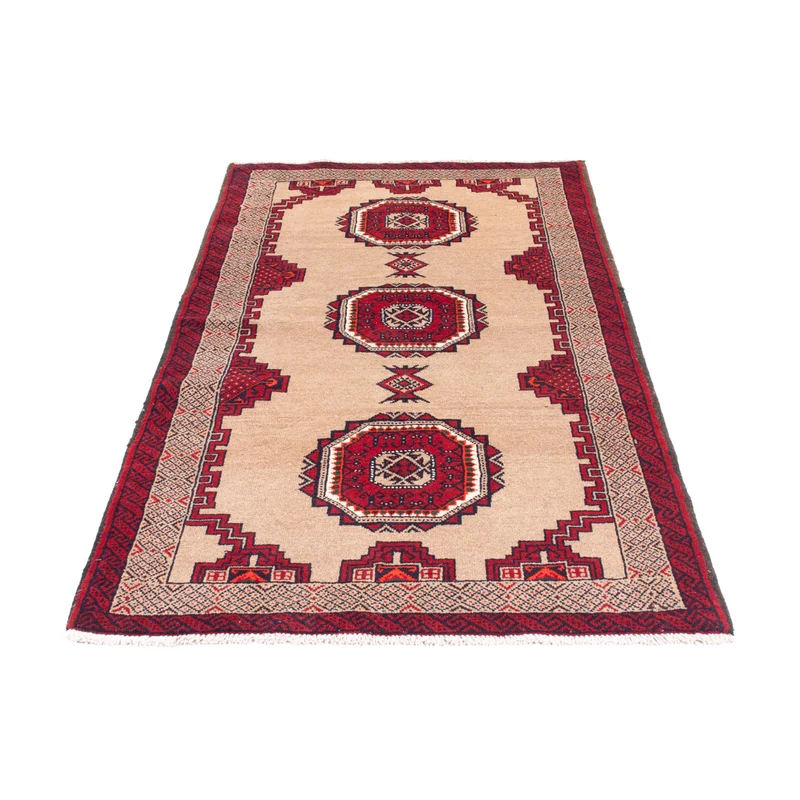 Belutsch Teppich 130x177cm - Perserteppich - hellbraun