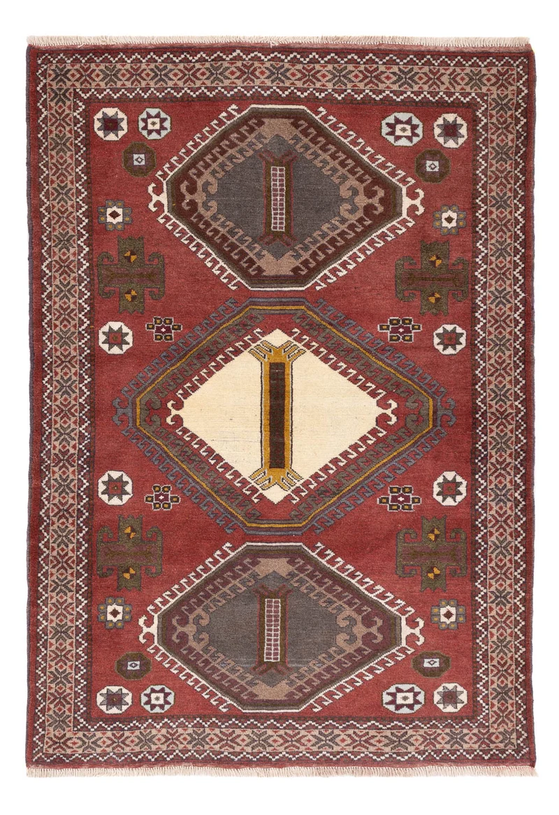 Belutsch Teppich 117x197cm - Perserteppich - dunkelrot