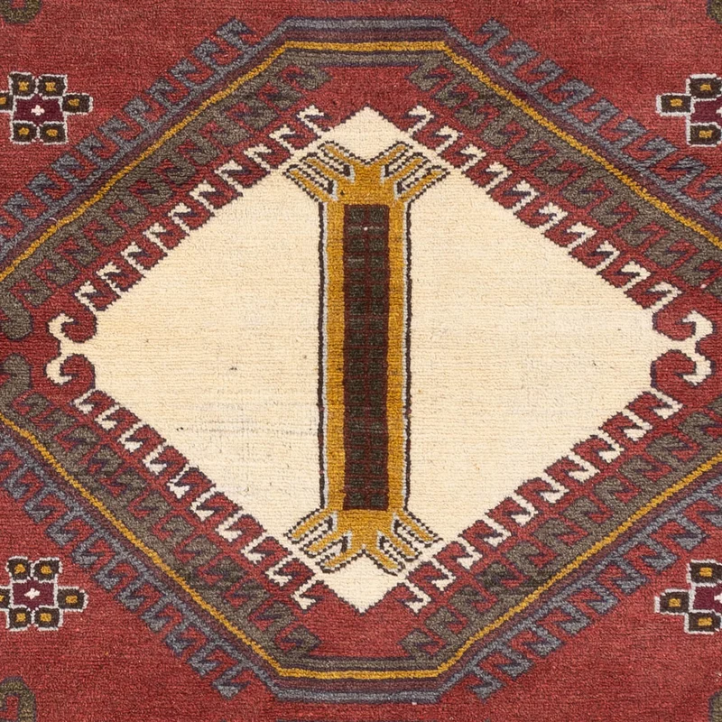 Belutsch Teppich 117x197cm - Perserteppich - dunkelrot