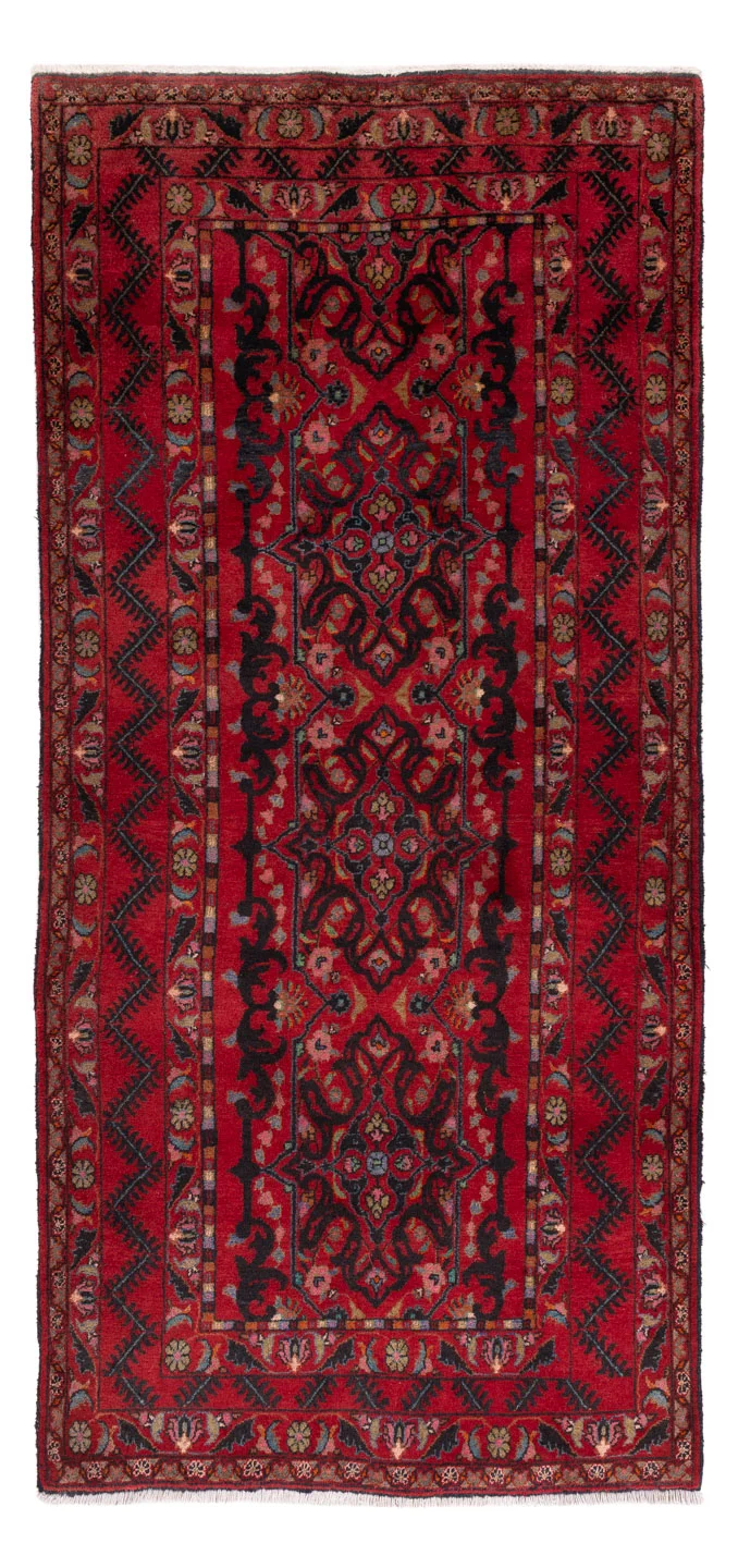 Belutsch Teppich 110x220cm - Perserteppich - dunkelrot