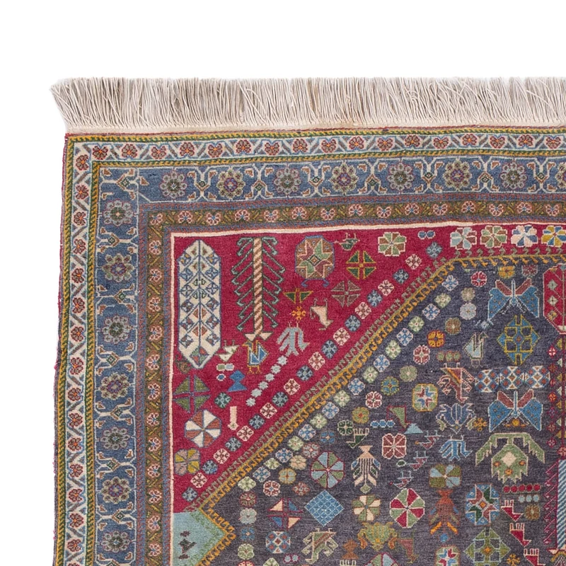 Malayer Teppich 100x145cm - Perserteppich - dunkelblau