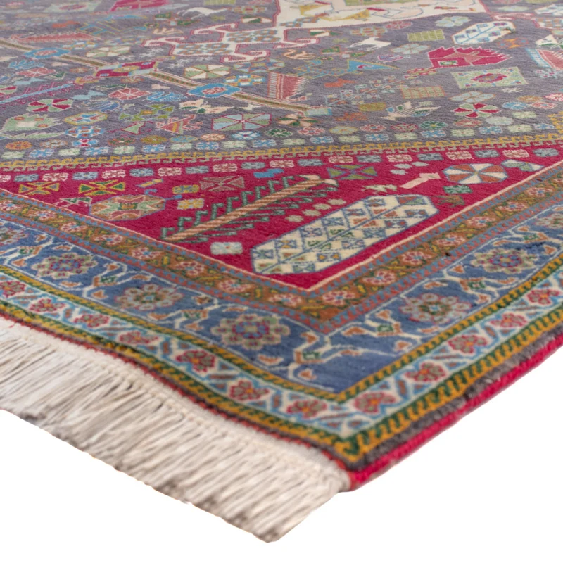 Malayer Teppich 100x145cm - Perserteppich - dunkelblau