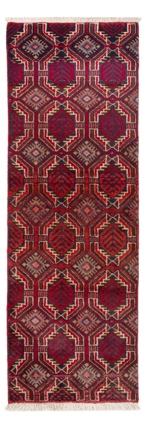 Belutsch Teppich 46x145cm - Perserteppich - dunkelrot