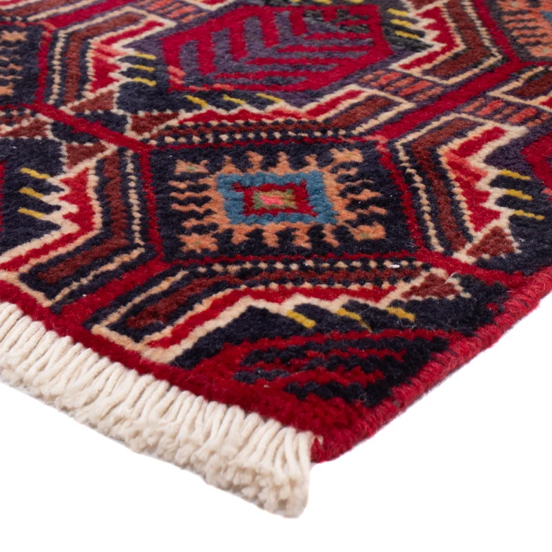 Belutsch Teppich 46x145cm - Perserteppich - dunkelrot