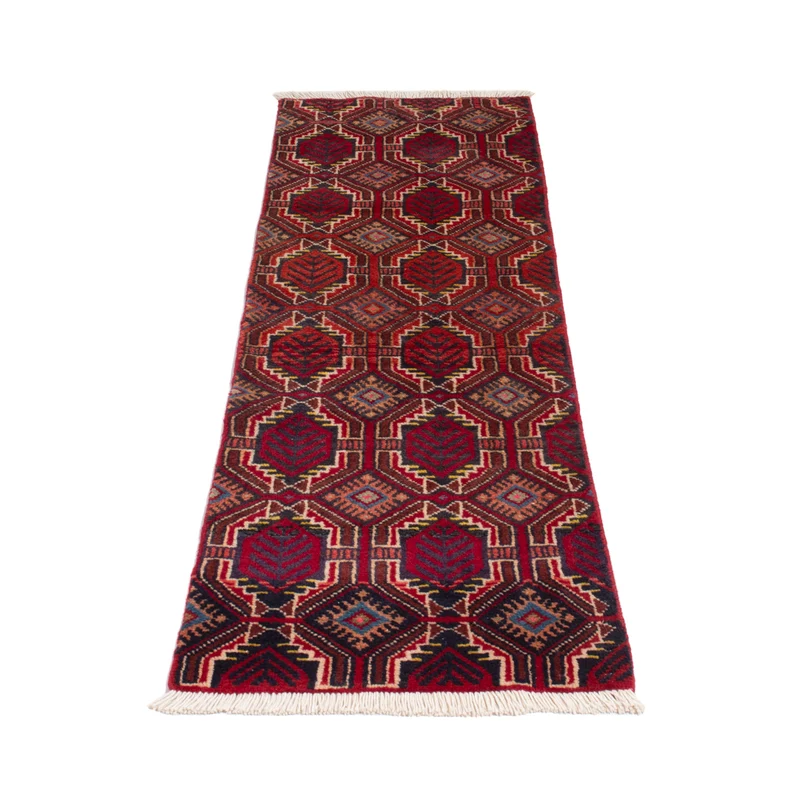 Belutsch Teppich 46x145cm - Perserteppich - dunkelrot