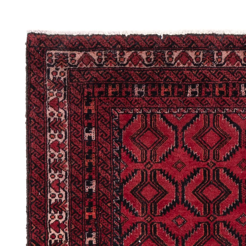 Belutsch Teppich 95x190cm - Perserteppich - dunkelrot