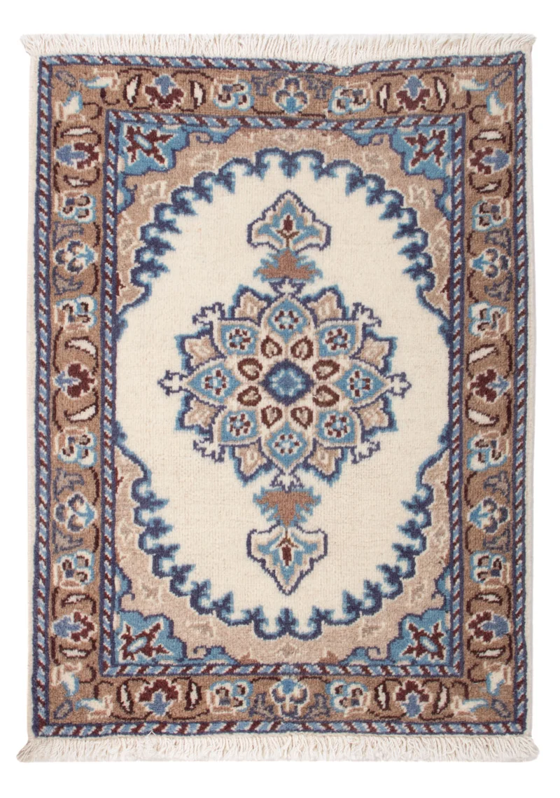 Nain - 12La Teppich 60x90cm - Perserteppich - hellbeige