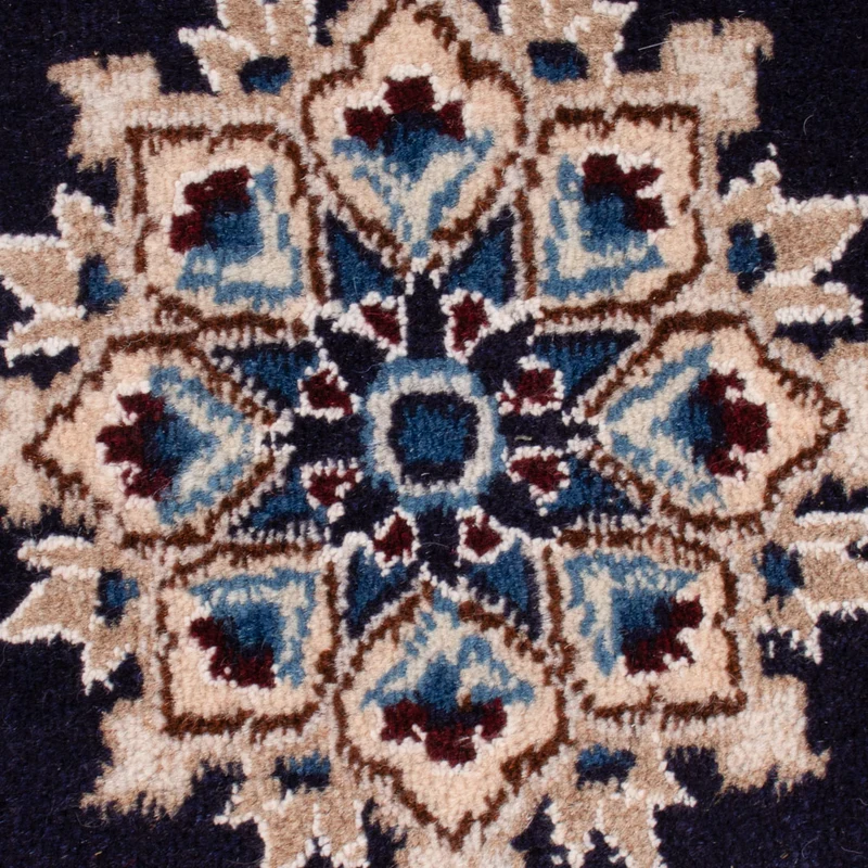 Nain - 12La Teppich 40x60cm - Perserteppich - dunkelblau