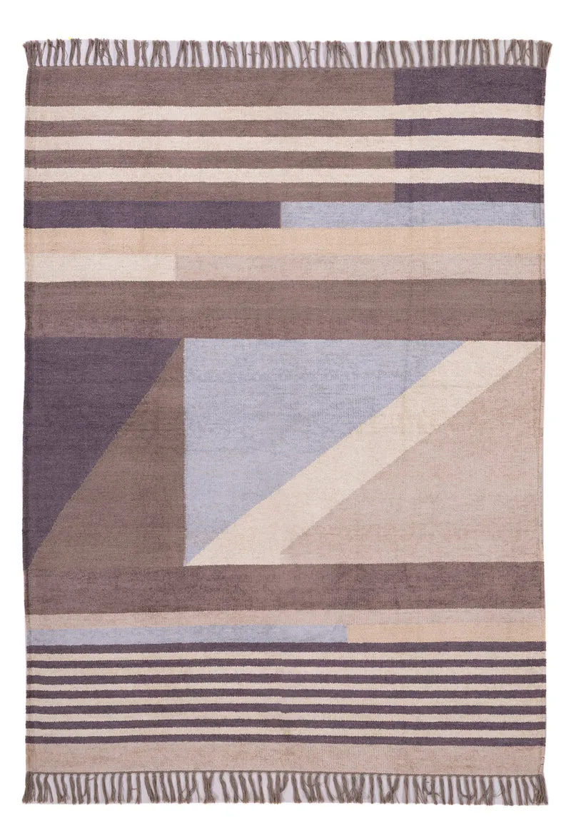 Kelim Modern Teppich 140x200cm - mehrfarbig