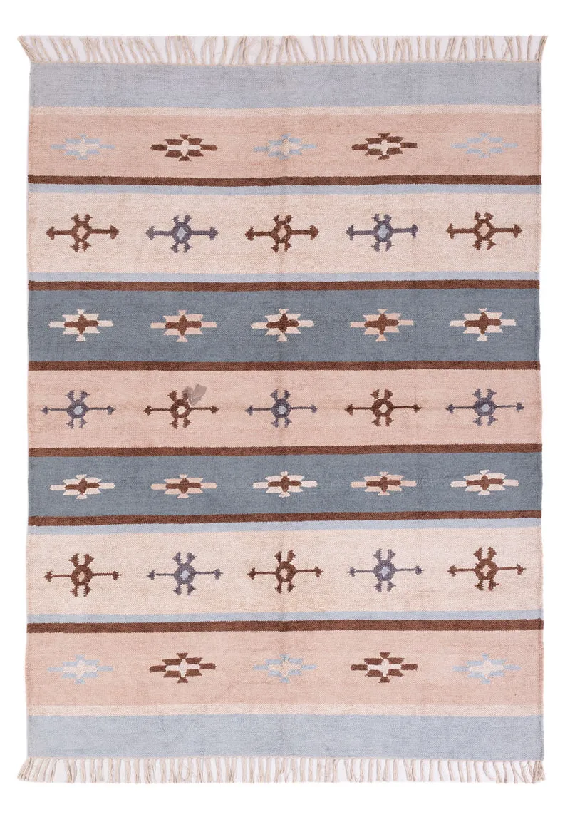 Kelim Modern Teppich 140x200cm - mehrfarbig
