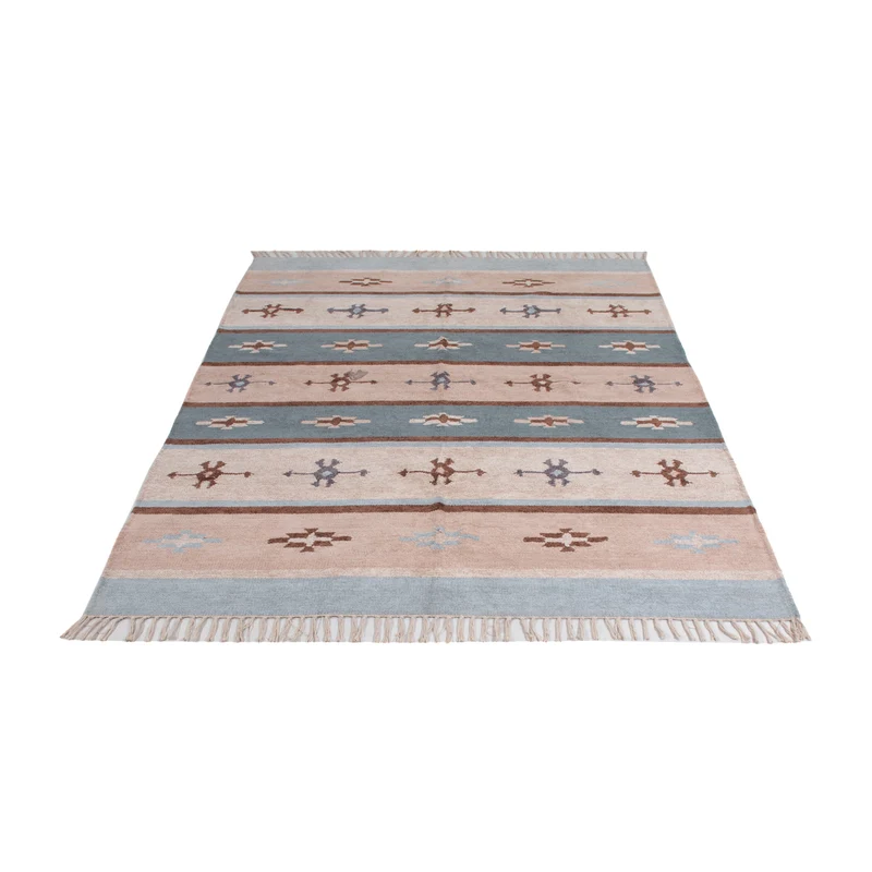 Kelim Modern Teppich 140x200cm - mehrfarbig