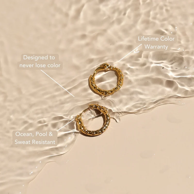 Hammered Hoop Earrings