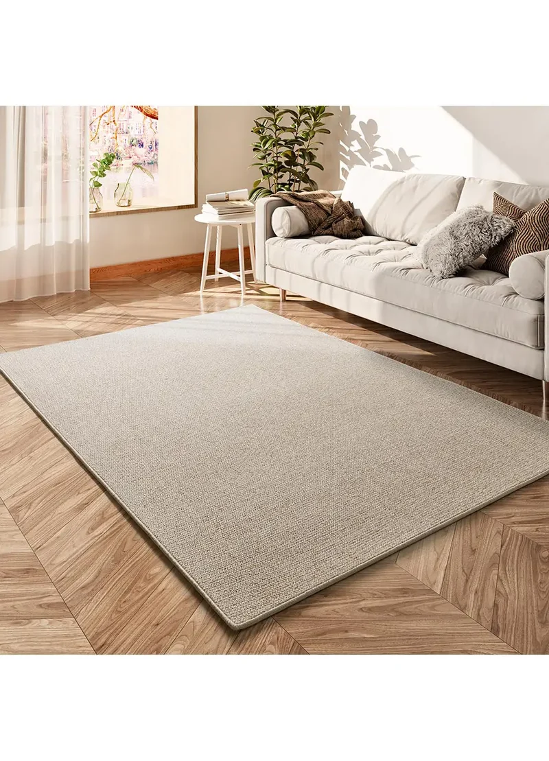 Alfombra a medida tejida en bucle Country Liso Crema