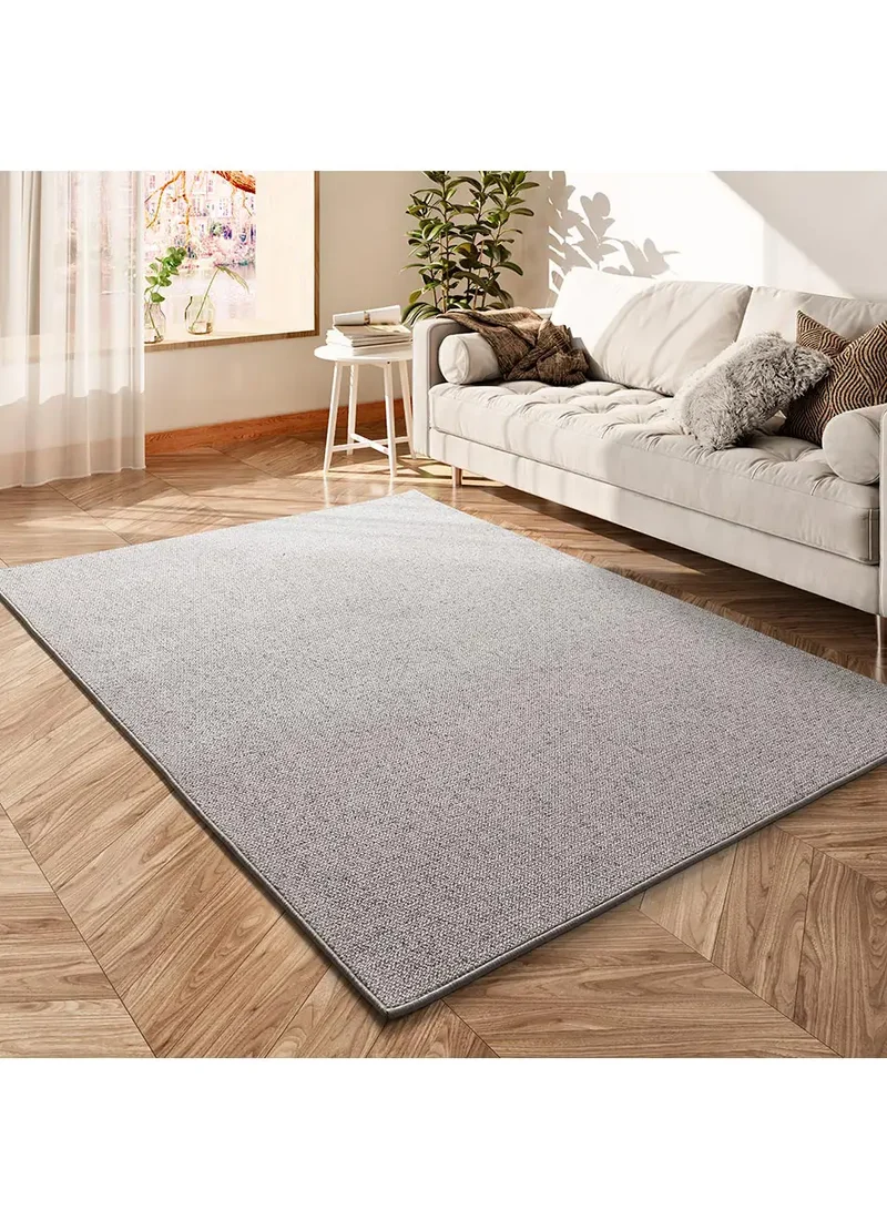 Alfombra a medida tejida en bucle Country Liso Gris claro