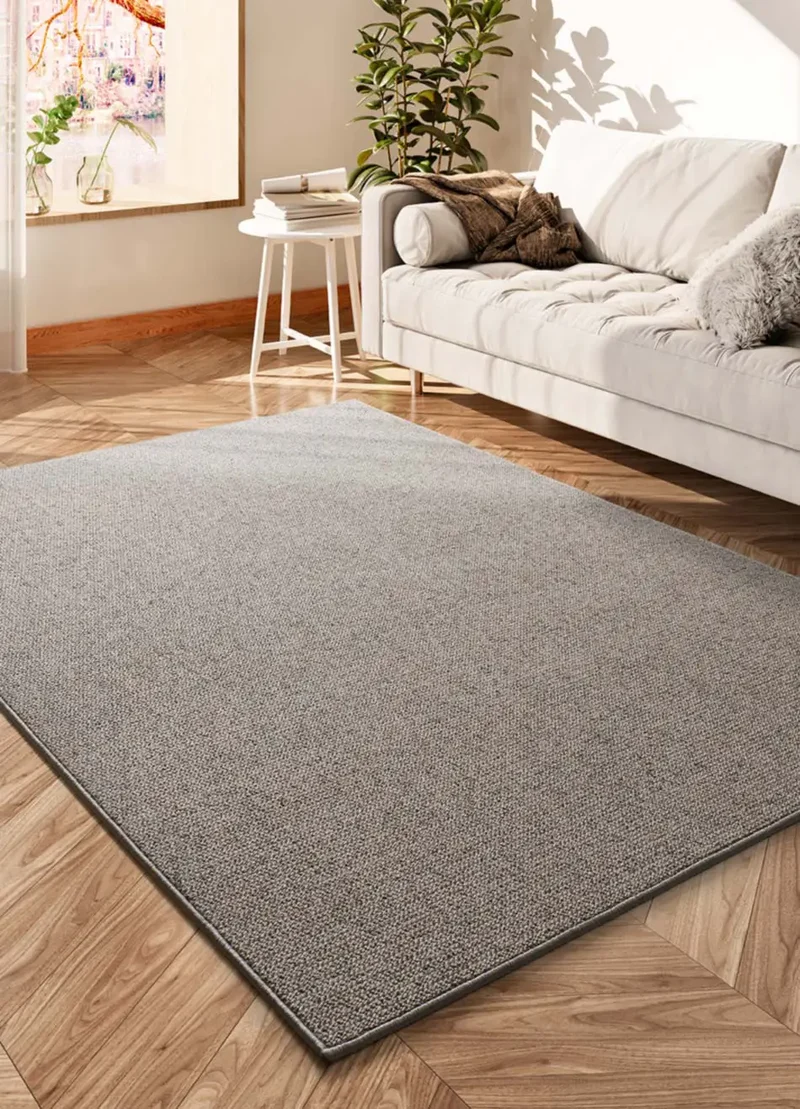 Alfombra a medida tejida en bucle Country Liso Gris