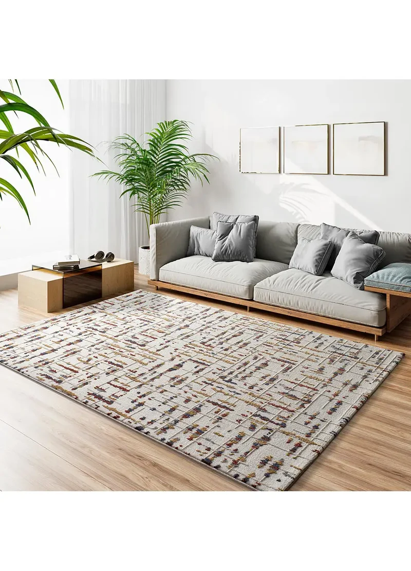Alfombra geométrica con relieve Amara 12992 Multicolor