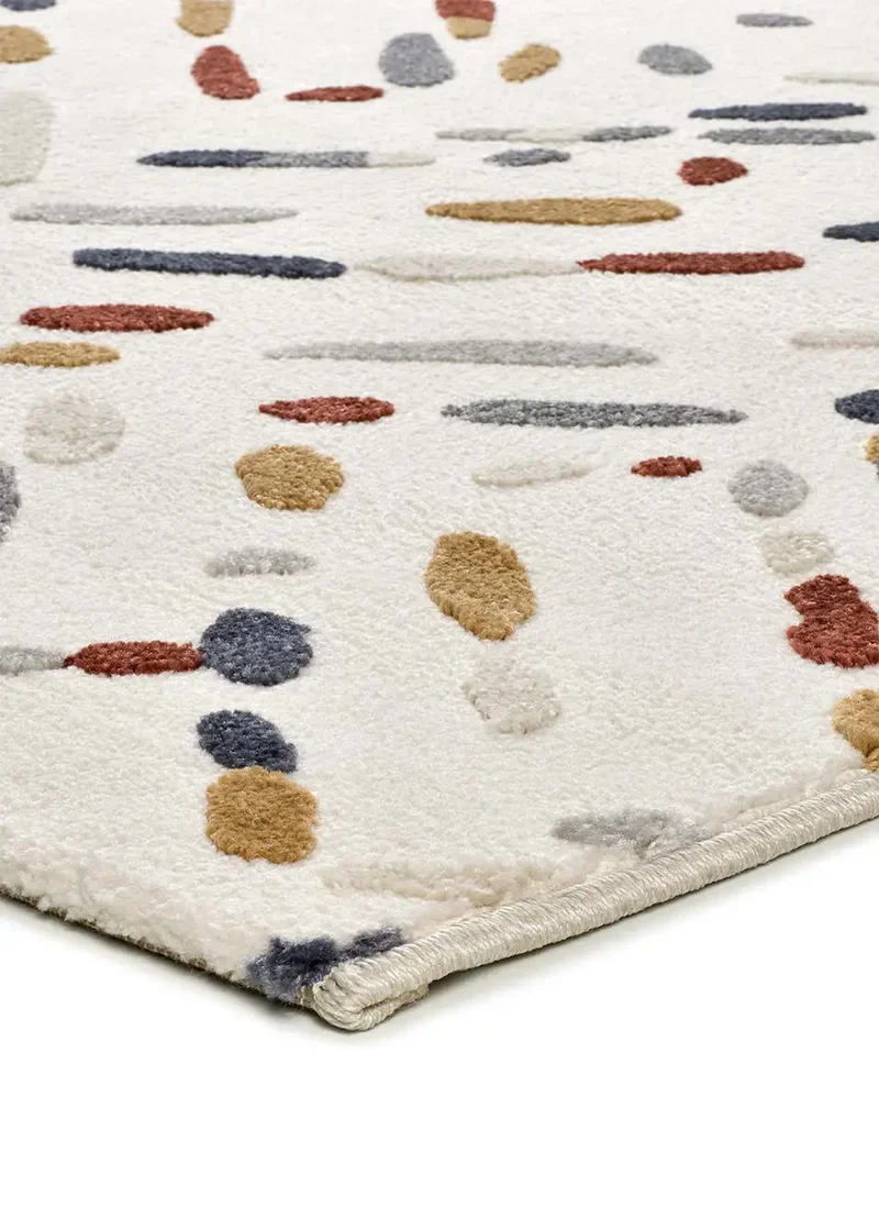 Alfombra geométrica con relieve Amara 12991 Multicolor